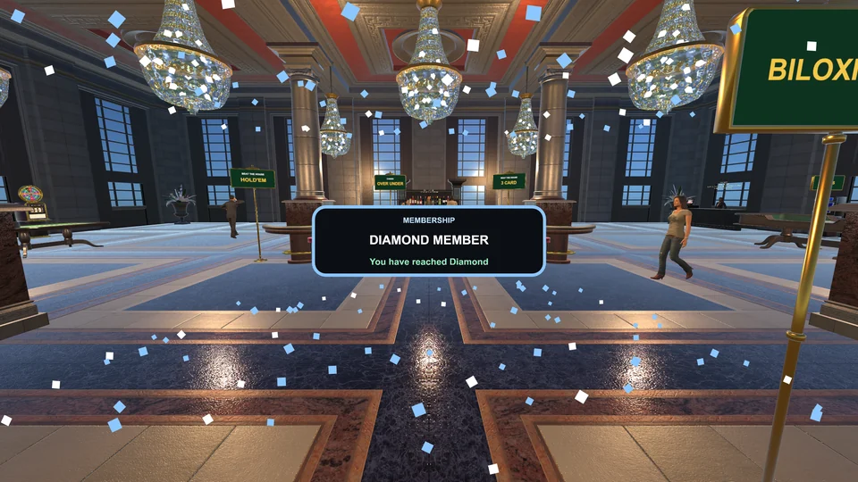 A Diamond membership celebration in the Classic Casino.